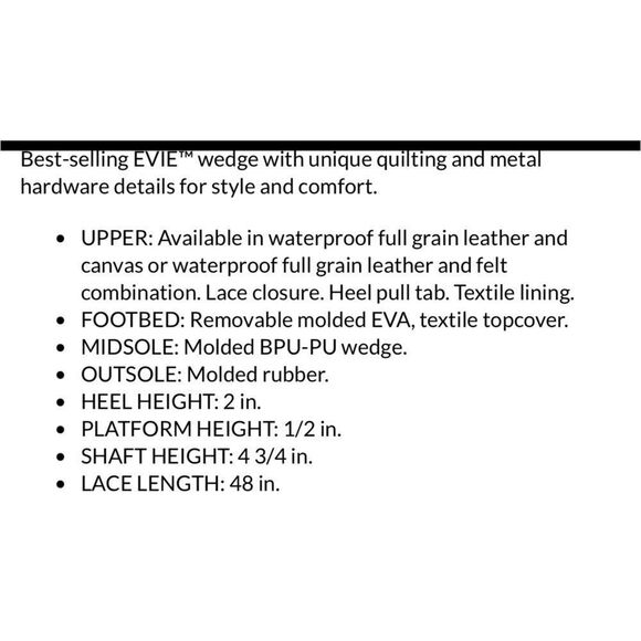 Sorel Evie II Wedge Bootie
Size 10 - Picture 10 of 10